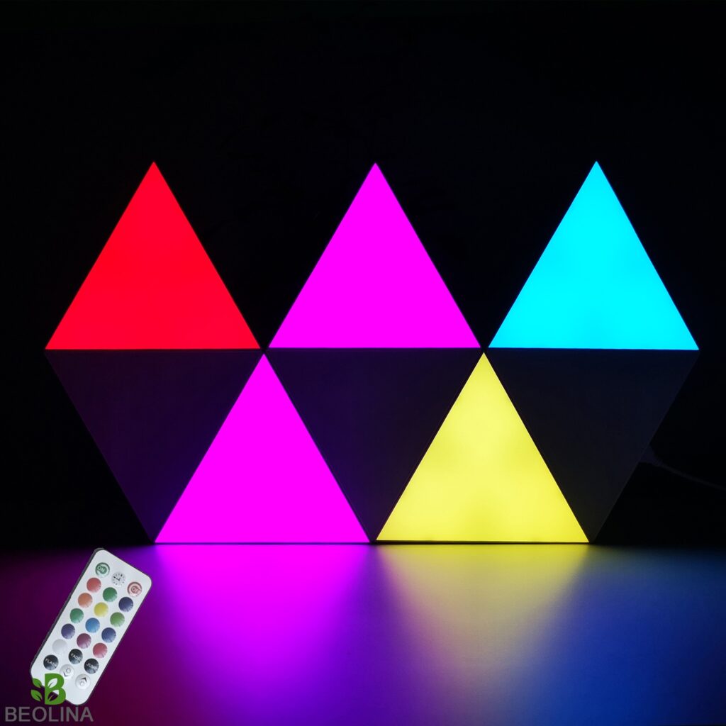 Beolina érintős háromszög LED modul, RGB